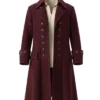 Halloween Pirate Wool Long Trench Coat