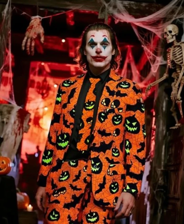 Halloween Printed Pumpkin Suit