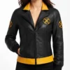 Halloween X Men 97 Rogue Black Leather Cosplay Jacket