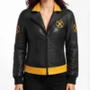 Halloween X Men 97 Rogue Cropped Black Cosplay Jacket