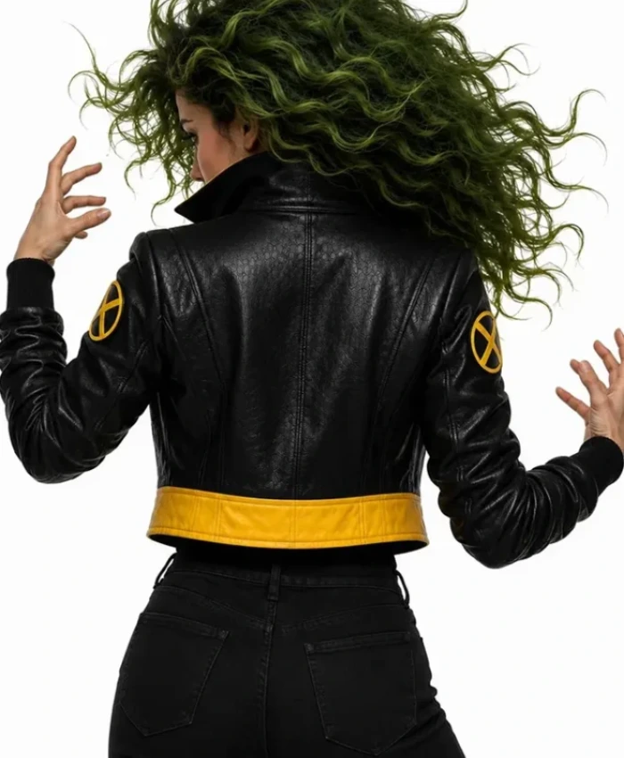 Halloween X Men 97 Rogue Cropped Leather Cosplay Jacket