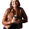 Hannah Wells TV Series Off Campus Ella Bright Leather Jacket