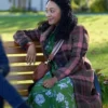 Haunted Harmony Mysteries 2026 Tamera Mowry Plaid Coat