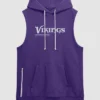 Head Coach Preseason 2026 Minnesota Vikings Kevin OConnell Fleece Pullover Sleeveless Hoodie