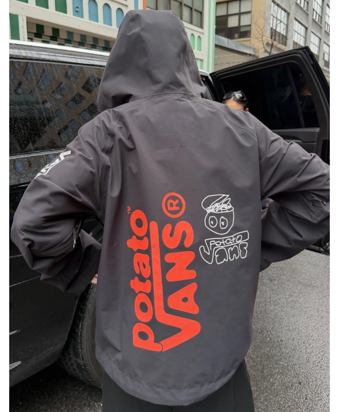 Imran Potato x Vans Half Zipper Charcoal Grey Hooded Jacket