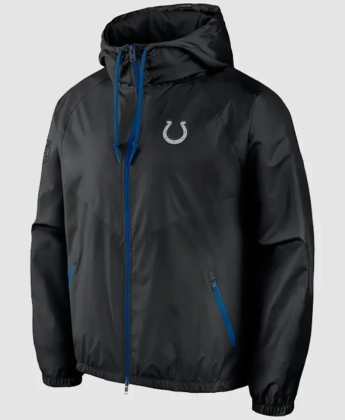 Indianapolis Colts Windrunner Black Hooded Jacket