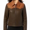 Jiwon Lee Vampirina Teenage Vampire Sophie Brown and Orange Leather Jacket