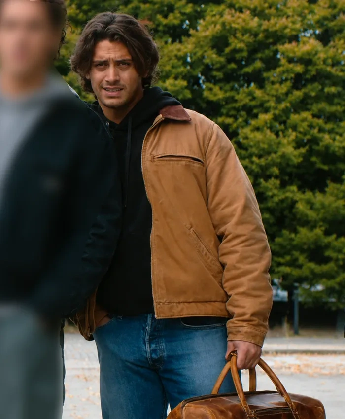 John Logan Off Campus Antonio Cipriano Brown Cotton Jacket