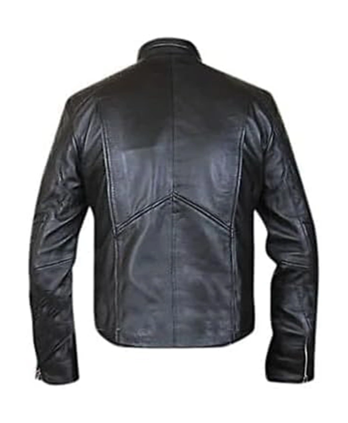 The Punisher Jon Bernthal Skull Black Leather Jacket - Image 3