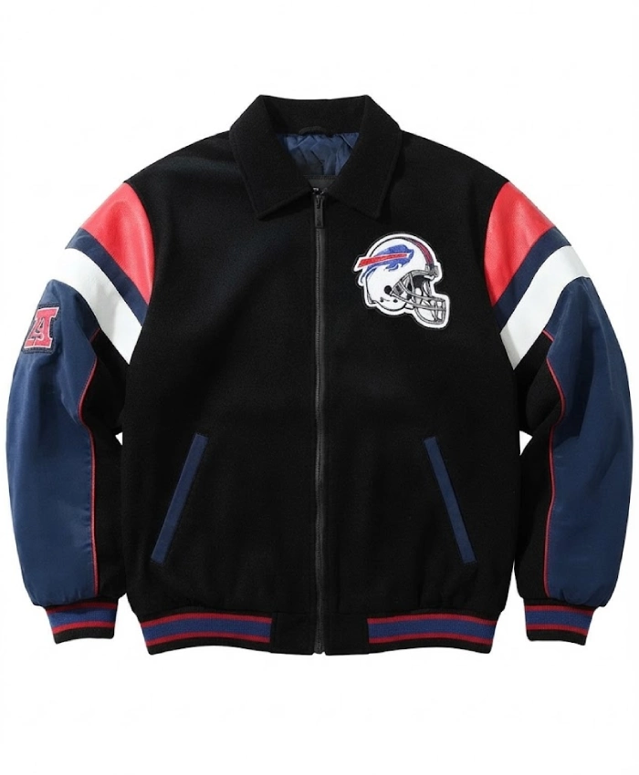 Josh Allen Buffalo Bills Black Satin Bomber Jacket