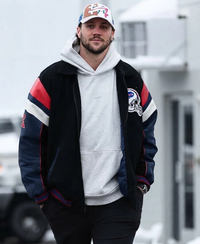 Josh Allen Buffalo Bills Black Satin Jacket For Sale