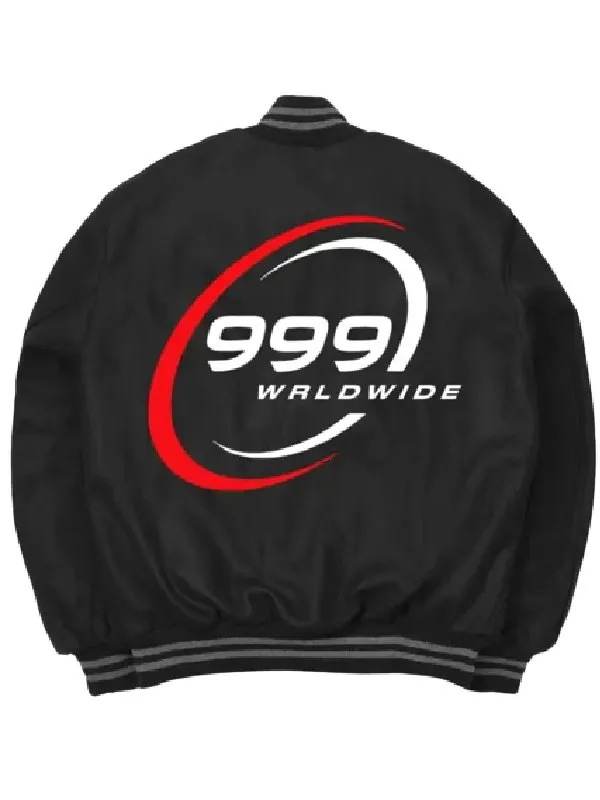 Juice Wrld Rap Singer 999 Life Black Bomber Jacket - Image 2
