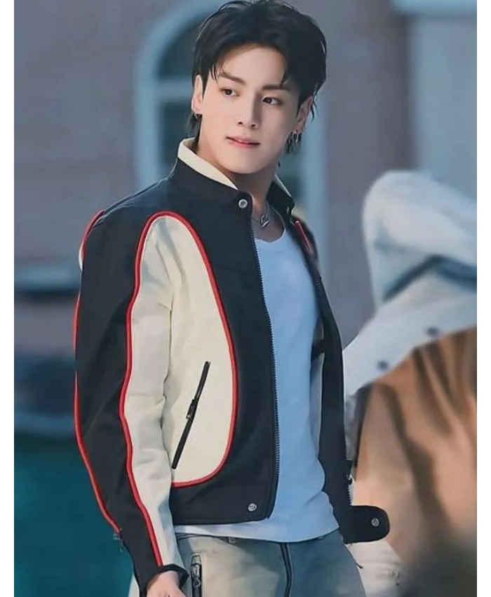 Jungkook BTS 3D MV Black and White Cotton Jacket