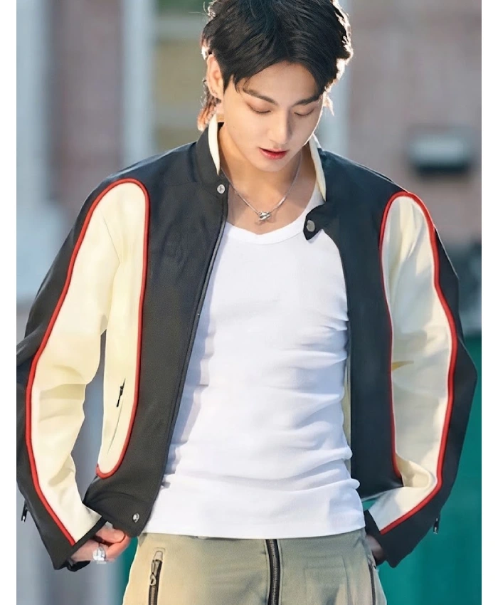 Jungkook BTS 3D MV Song Black and White Cotton Jacket Sale