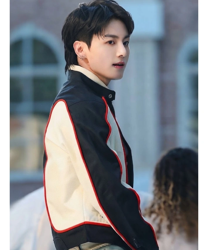 Jungkook BTS 3D MV Song Black and White Cotton Jacket