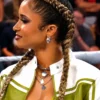 Kelani Jordan WWE Next 2026 Cropped Moto Leather Jacket