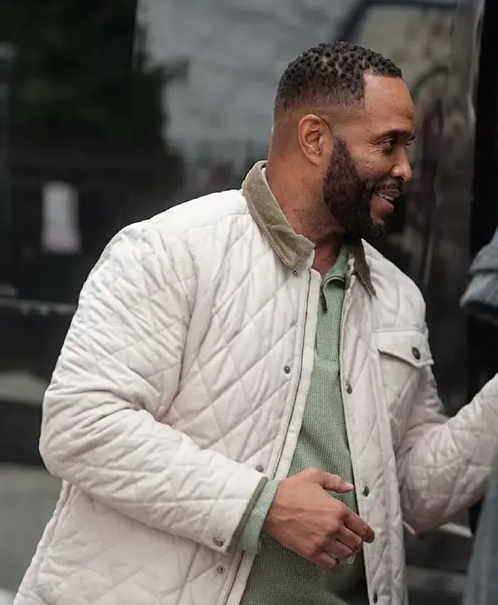 Ken Canion TV Series Caught in the Act Unfaithful S04 White Quilted Jacket