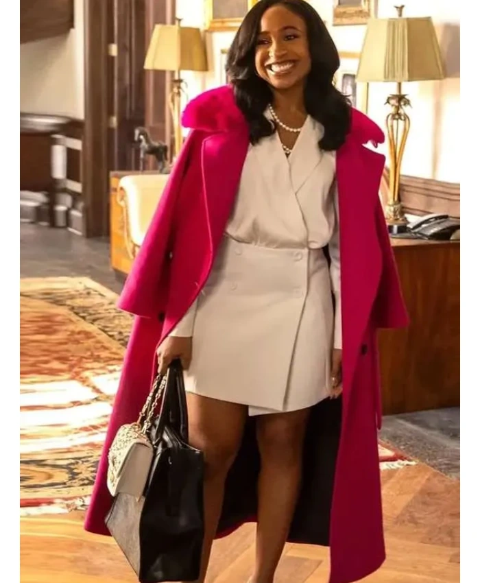 Kimmie TV Series Beauty in Black Taylor Polidore Williams Wool Coat