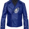 King Ben Movie Descendants 2 Mitchell Hope Leather Blue Jacket Sale