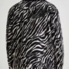 Kola Bokinni TV Series Ted Lasso Isaac McAdoo Zebra Print Zip Black and White Jacket