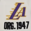 LA Lakers Modern Originals Classic Rib Leather Varsity Jacket