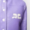 Lily Collins Emily in Paris S02 Emily Cooper Purple Leather Jacket