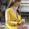 Lily Collins Emily in Paris Season 03 Emily Cooper Double Breasted Coat