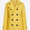 Lily Collins Emily in Paris Season 03 Emily Cooper Yellow Double Breasted Coat