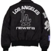 Los Angeles Dodgers Alpha Industries MA 1 Flight Black Satin Jacket