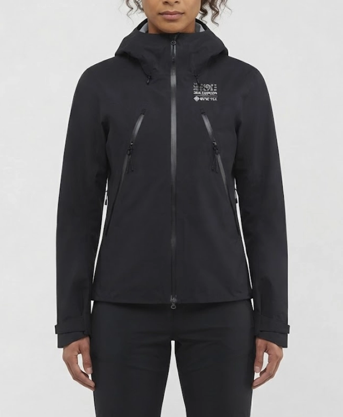 MM6 Maison Margiela X Salomon GORE TEX Black Hooded Windbreaker Jacket