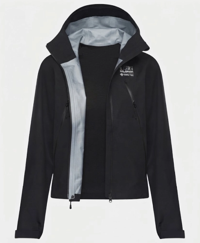 MM6 Maison Margiela X Salomon GORE TEX Black Windbreaker Jacket