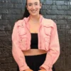 Marina Mabrey Pink Fashion Nova Cropped Cargo Jacket