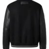 McLaren F1 Team Black Wool Leather Bomber Jacket