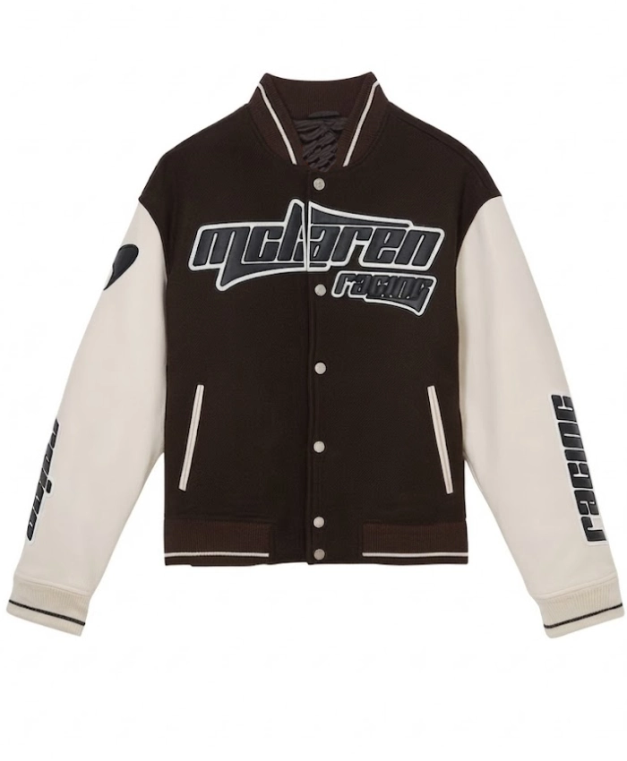 McLaren F1 Team Brown Wool Bomber Jacket