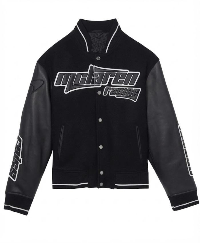McLaren F1 Team Wool Leather Bomber Jacket