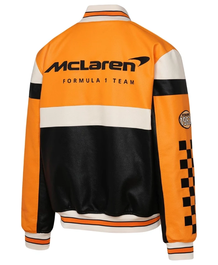 McLaren Racing F1 Turbo Charged Leather Jacket for Mens