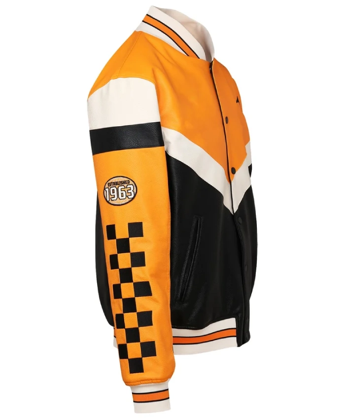 McLaren Racing F1 Turbo Charged Multicolor Leather Jacket