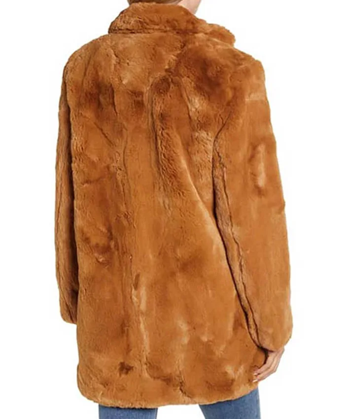 Melody Mel Bayani The Equalizer Brown Fur Coat - Image 2