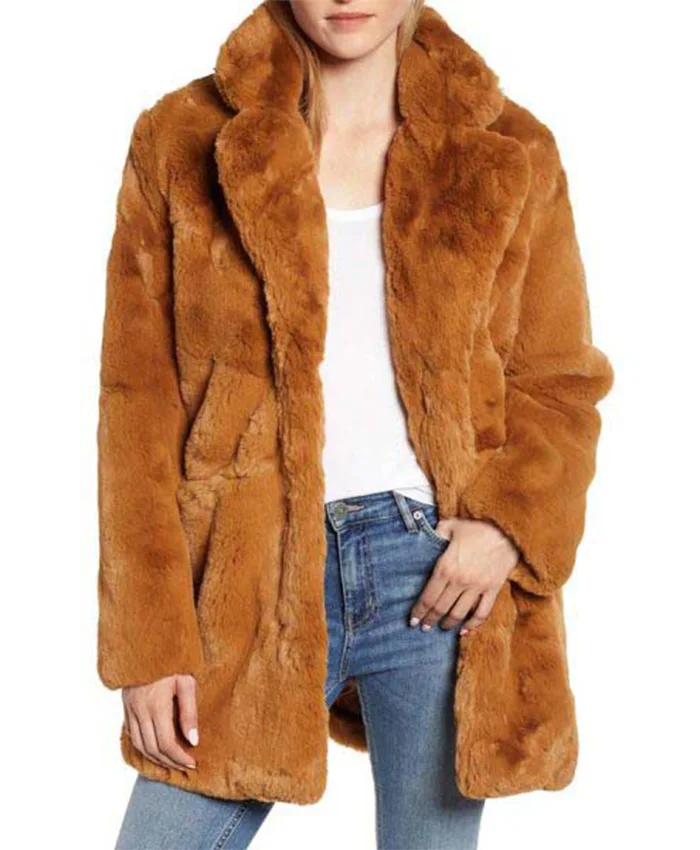 Melody Mel Bayani The Equalizer Brown Fur Coat