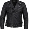 Men Lucas Asymmetrical Black Motorcycle Leather Jacket