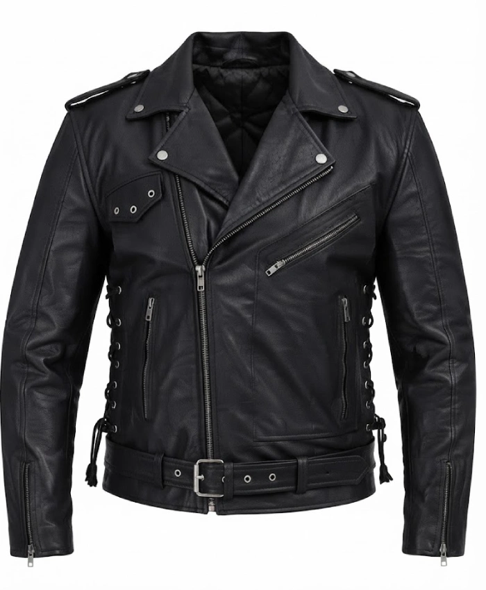 Men Lucas Asymmetrical Black Motorcycle Leather Jacket