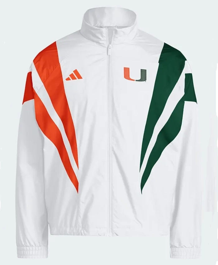 Miami Hurricanes 2001 National Championship White Track Jacket