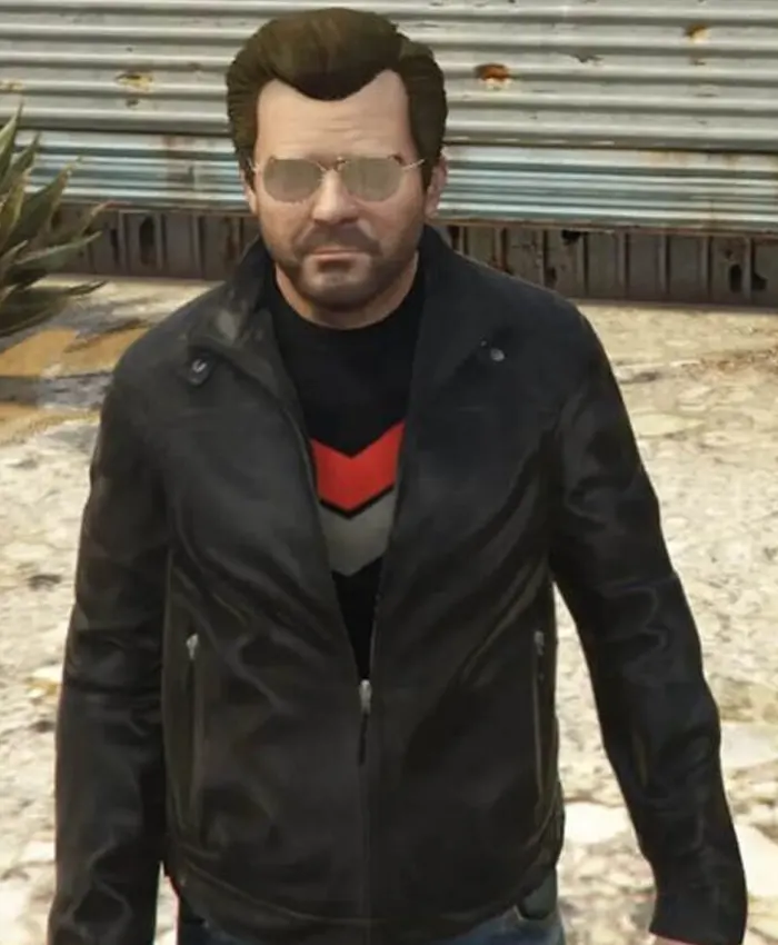 Michael Townley GTA 5 Black Leather Jacket