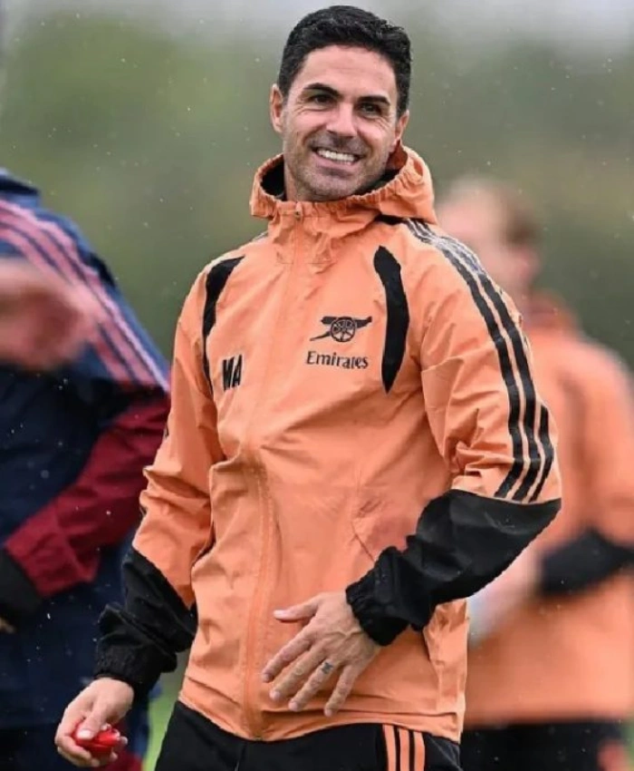 Mikel Arteta UEFA Champions League 202627 League Orange Jacket
