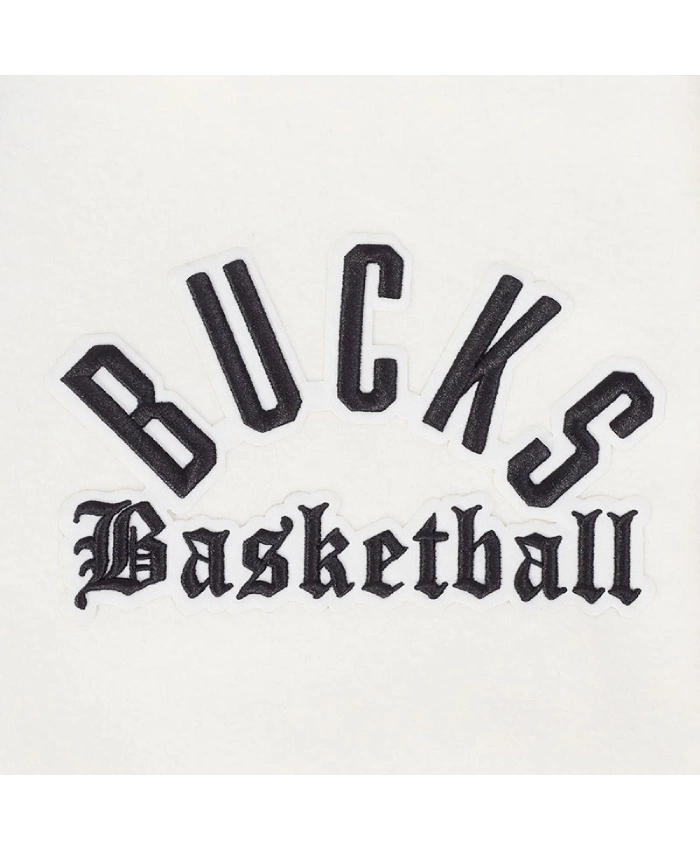 Milwaukee Bucks Modern Originals Classic Rib White Jacket