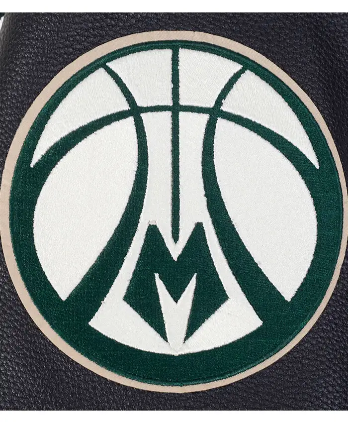 Milwaukee Bucks Modern Originals Classic Rib White Varsity Jacket