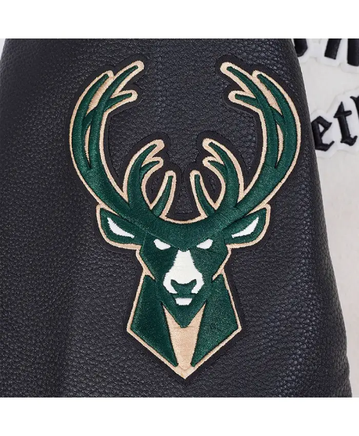 Milwaukee Bucks Modern Originals Classic Rib White Wool Jacket