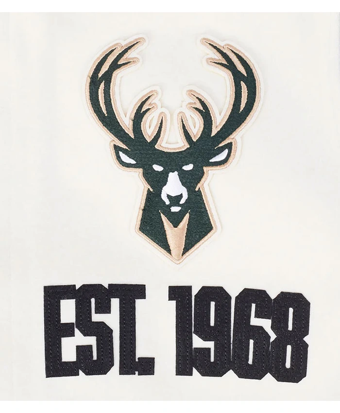 Milwaukee Bucks Modern Originals Classic Rib Wool Varsity Jacket