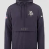 Minnesota Vikings 2026 Rivalries Nike Sideline Purple Half Zip Anorak Jacket