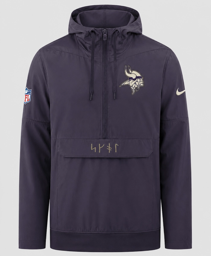 Minnesota Vikings 2026 Rivalries Nike Sideline Purple Half Zip Anorak Jacket